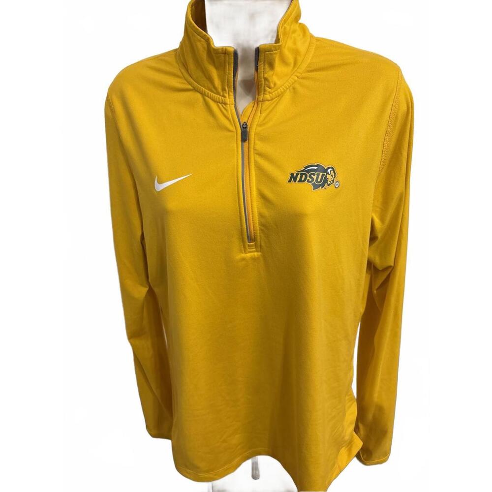 Nike Women North Dakota State Dri-Fit 1/4 Zip Long Sleeve Pullover NDSU Bison L‎